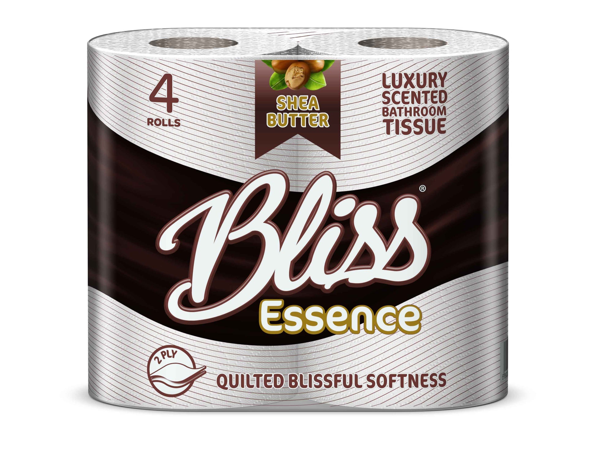 Luxury Scented Bliss Bath Tissue Paper 40 Rolls 2Ply Shea Butter