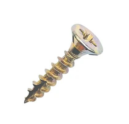 3.0 X 16 Pozi Csk Chipboard Screws Yellow 70 Per Pack