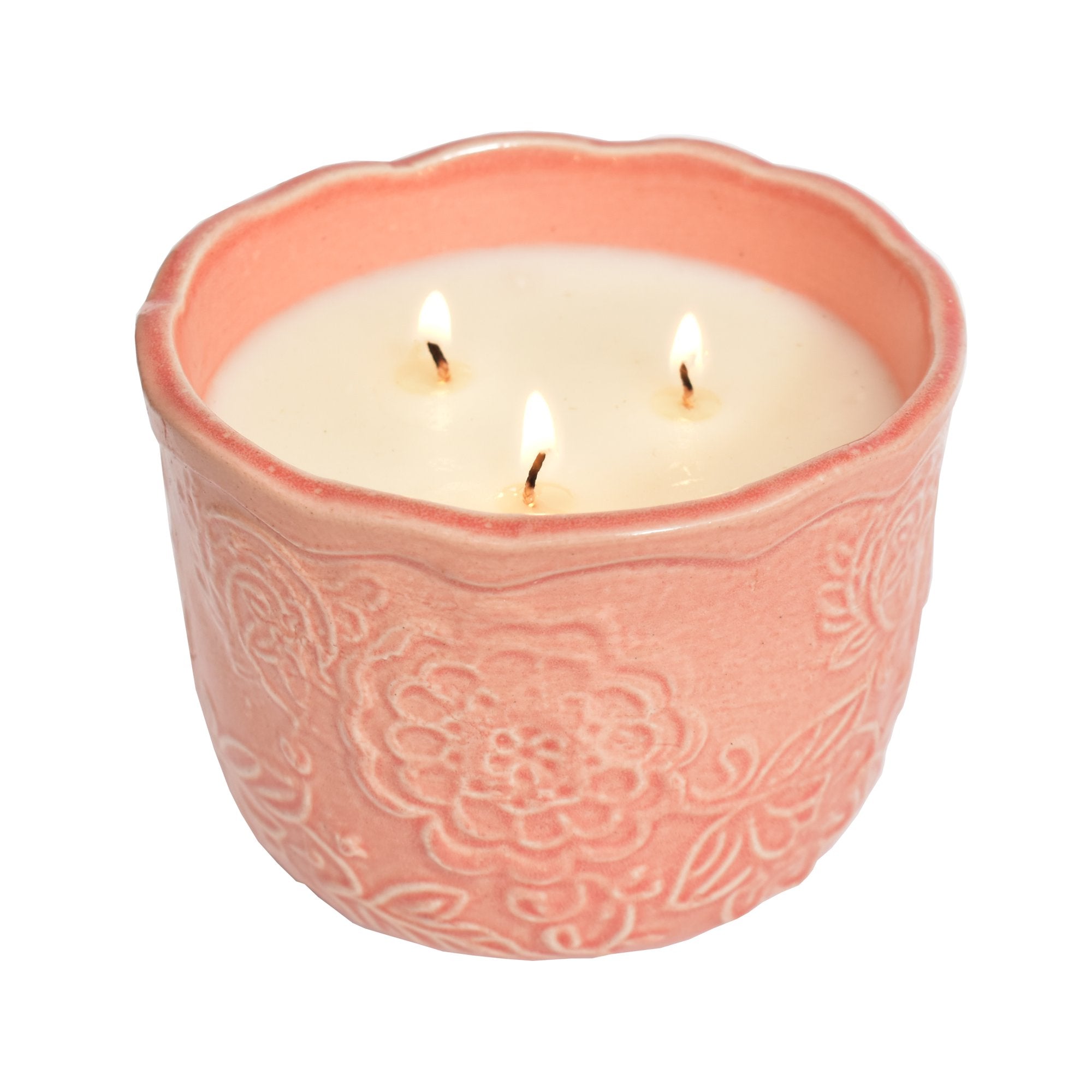 The Pioneer Woman Floral Lace Red Apple & Fir Candle 454g