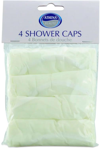 Athena Shower Caps 4 Pack