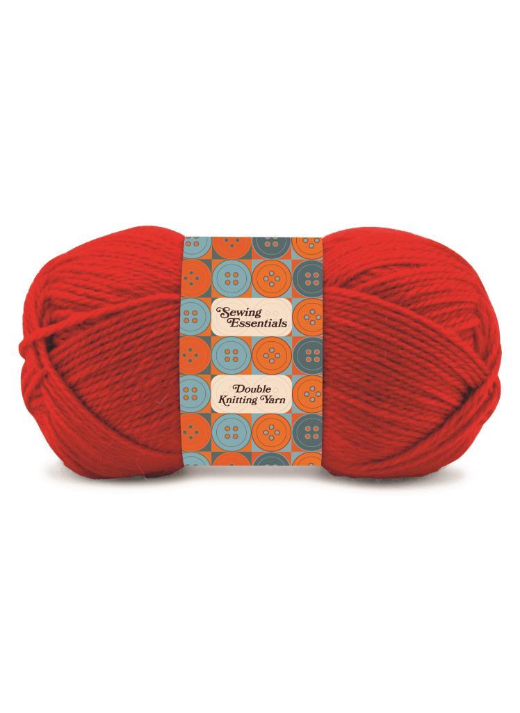 Bright Double Knitting Yarn Red 300m