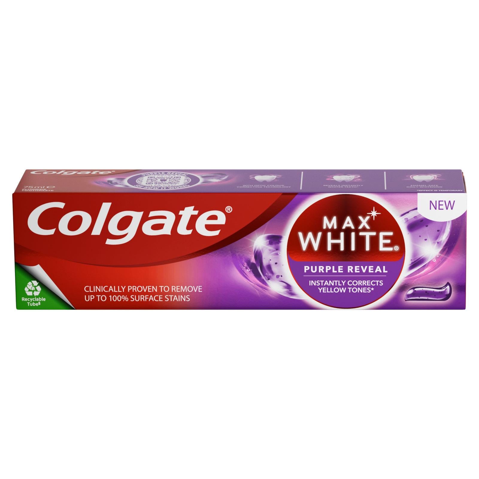 Colgate Toothpaste Max White Purple 07/27 75ml