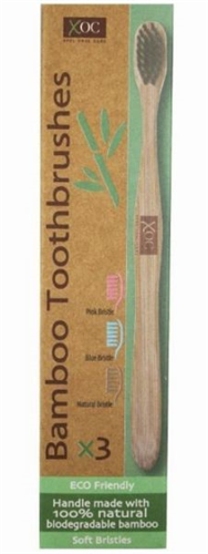 XOC Bamboo Toothbrush x3