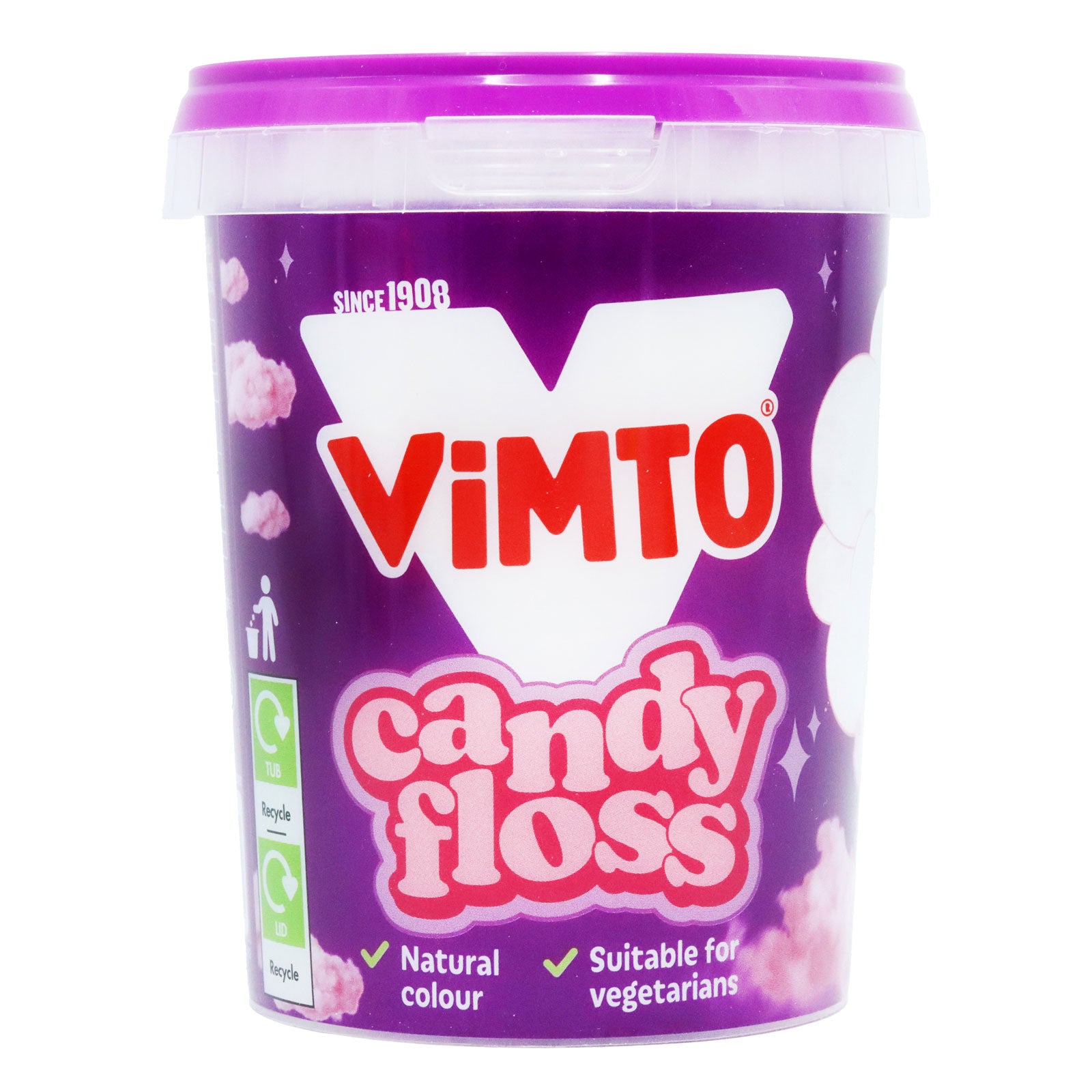 Vimto Candy Floss Cup 20g 30/11/26 | High Quality Chocolate & Sweets Online - Product Image
