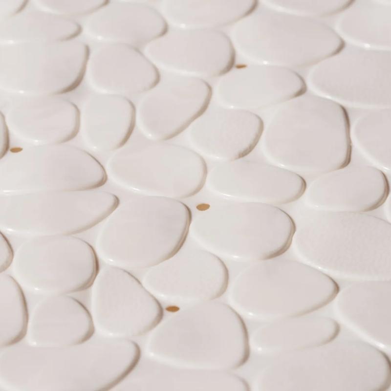 Croydex Pebbles Bath Mat - White 35cm x 70cm