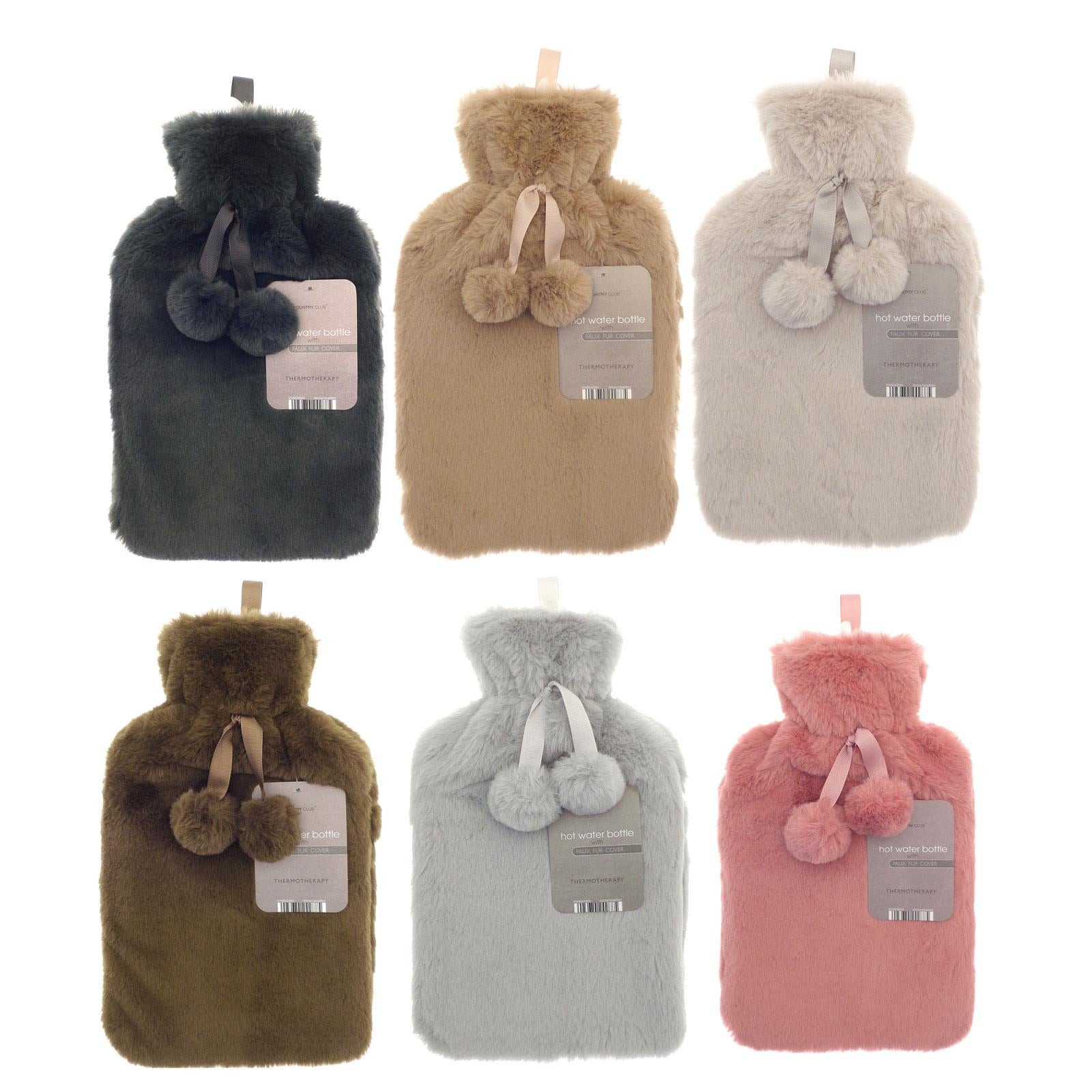 Hot Water Bottle with Faux Fur cover (Supplied only 1)