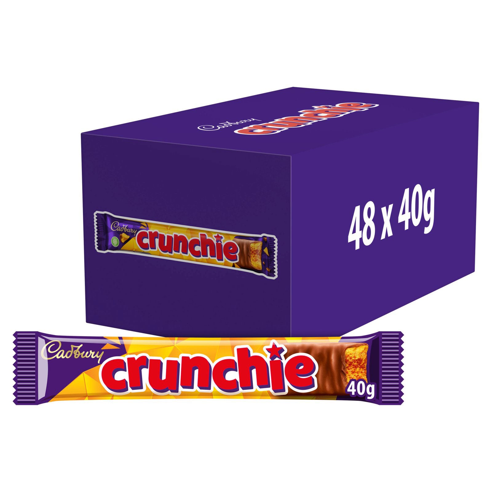 Cadbury Crunchie Crunchie Bar Chocolate Bar 40g | High Quality Chocolate & Sweets Online - Product Image