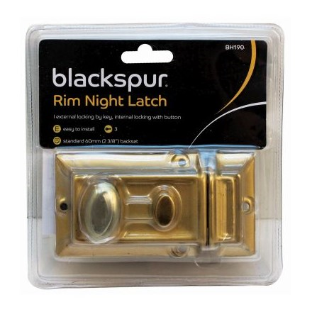 Blackspur Rim Night Latch