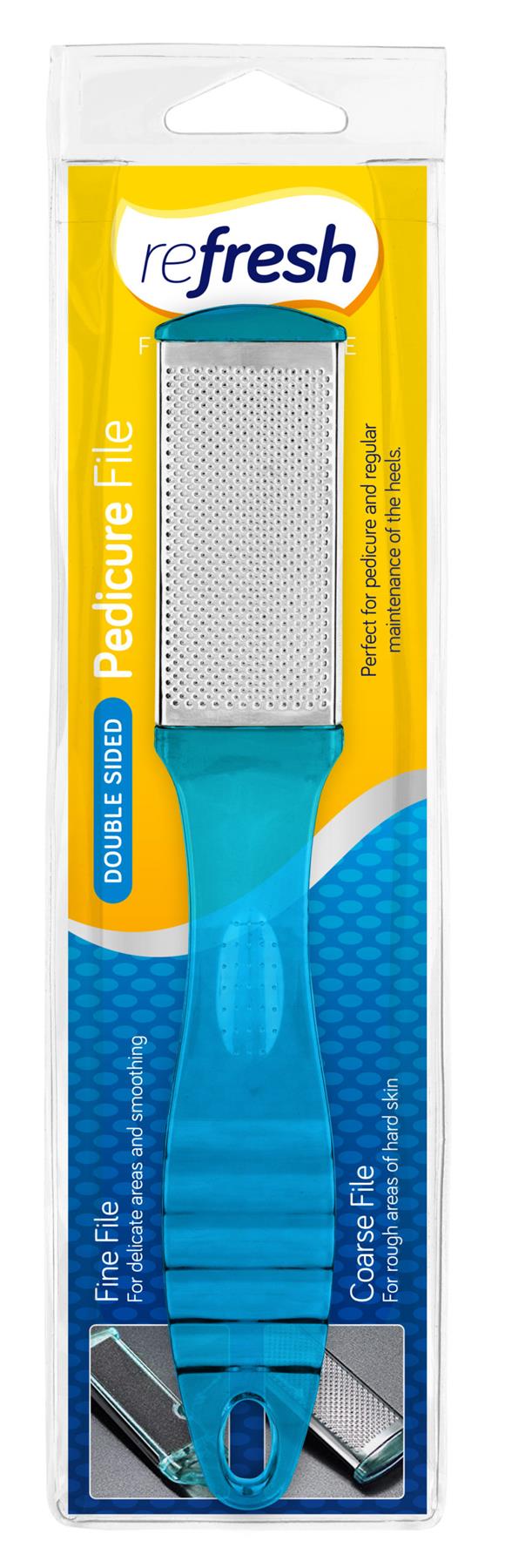 Refresh Double-Sided Pedicure Foot File Dual Action Callus Remover for Smooth, Soft Feet