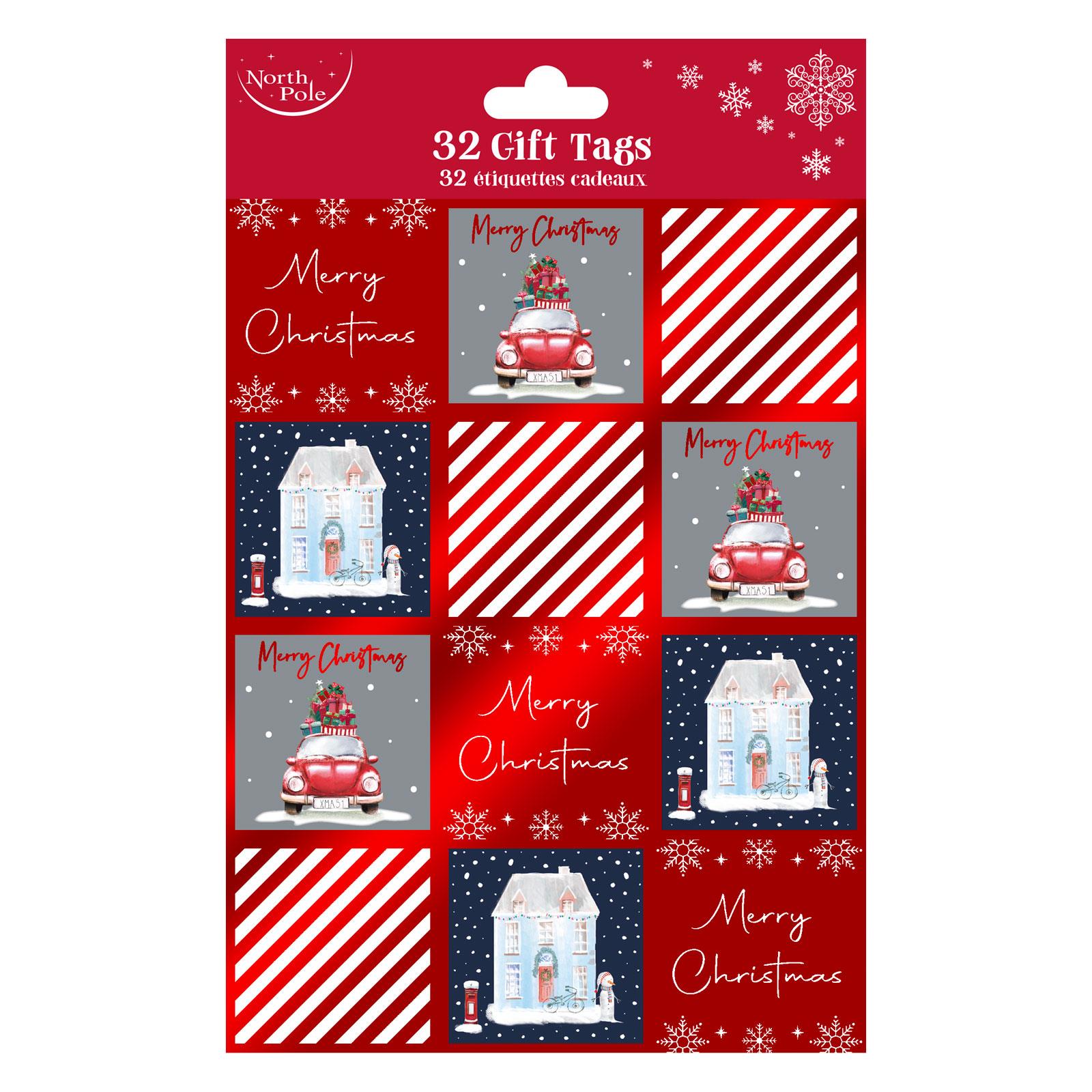 Xmas 32 Gift Tags Contemporary