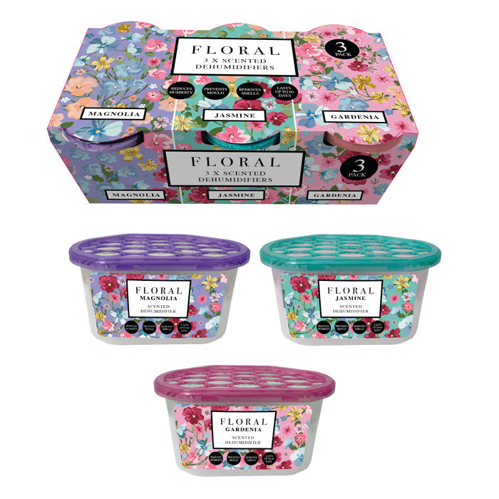  12 x Floral Dehumidifier 3pk - Premium Quality Tissue Online - Product Image