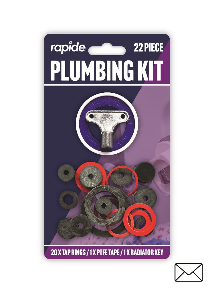 22pc Plumbing Kit Washers Tap Rings