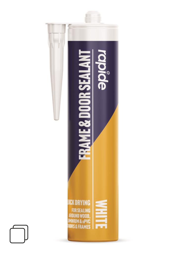 Rapide Quick Drying Frame & Door Sealant - White - 280ml