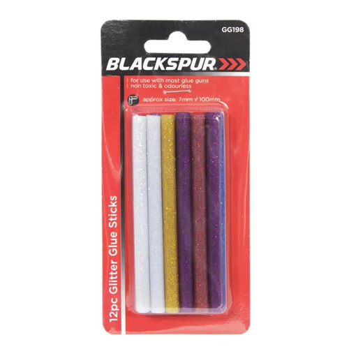 Blackspur 12pc Glitter Glue Sticks - 100 X 7mm