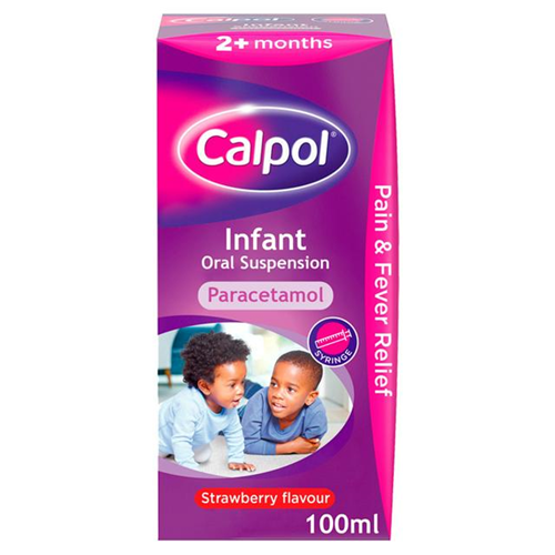 Calpol Infant Suspension Liquid Strawberry Flavour original 2+ Months 100ml