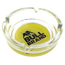 Bull Brand Glass Ashtray