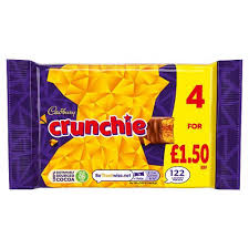 Cadbury Crunchie Chocolate 4 Bars 104.4g