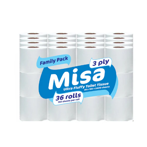 Misa 3Ply 36 Toilet Rolls 150 sheets per roll Quilted Quality