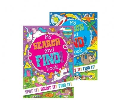 Search & Find Puzzle Books Children's Kids Learning Activity A4 Pads