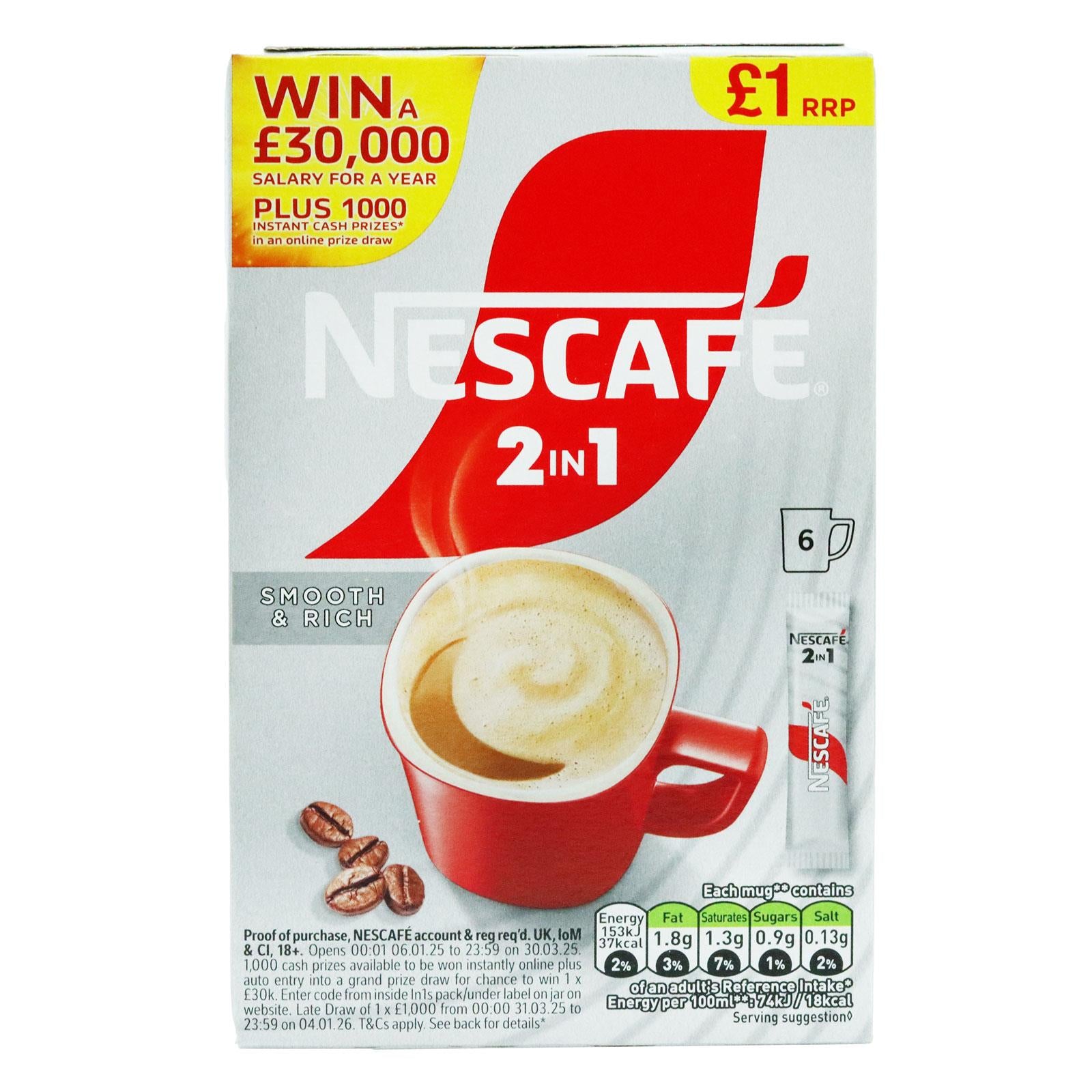 Nescafe Coffee 2in1 Sachets Pm £1 (c) 28/02/26