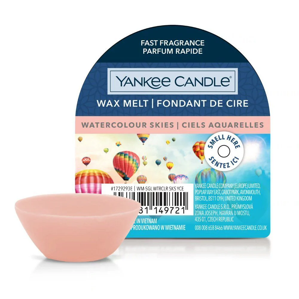 Yankee Candle Wax Melt Watercolour Skies 22G