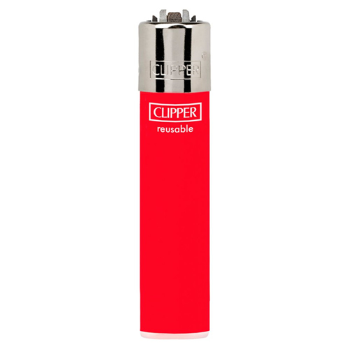 Clipper Solid Colour Silver Top Lighter