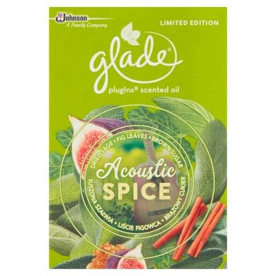 GLADE Plug In Refil Auoustic Spice Air Fresherener 20ml