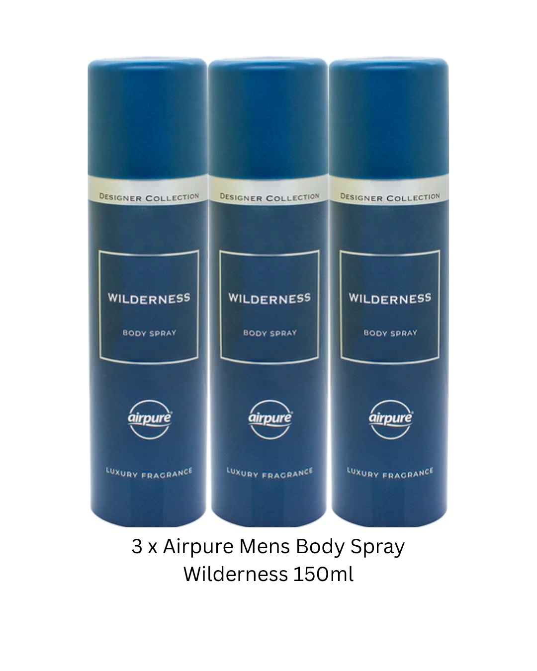 Airpure Designer Collection Body Sprays – Ladies 100ml & Men’s 150ml | Single, 3 Pack & 6 Pack Options