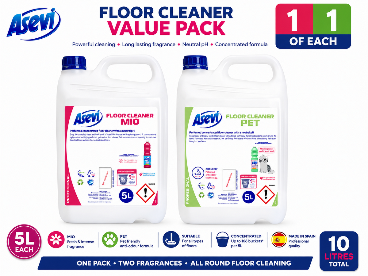 Asevi Concentrated Floor Cleaner 5L Bottle In Mio And Pet