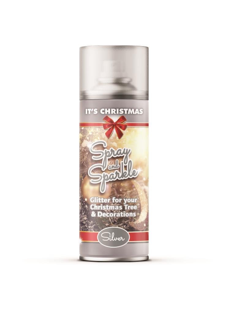 Christmas Spray & Sarkle Glitter Silver 200ML