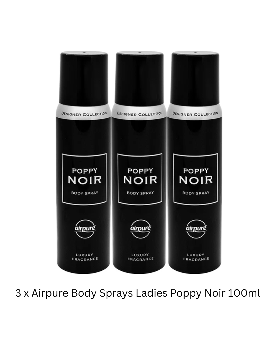 Airpure Designer Collection Body Sprays – Ladies 100ml & Men’s 150ml | Single, 3 Pack & 6 Pack Options