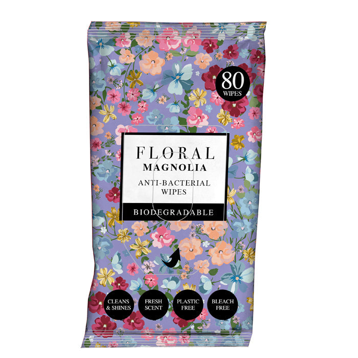  12 x Floral Anti Bac Wipes 430gm - Magnolia - Premium Quality Tissue Online - Product Image