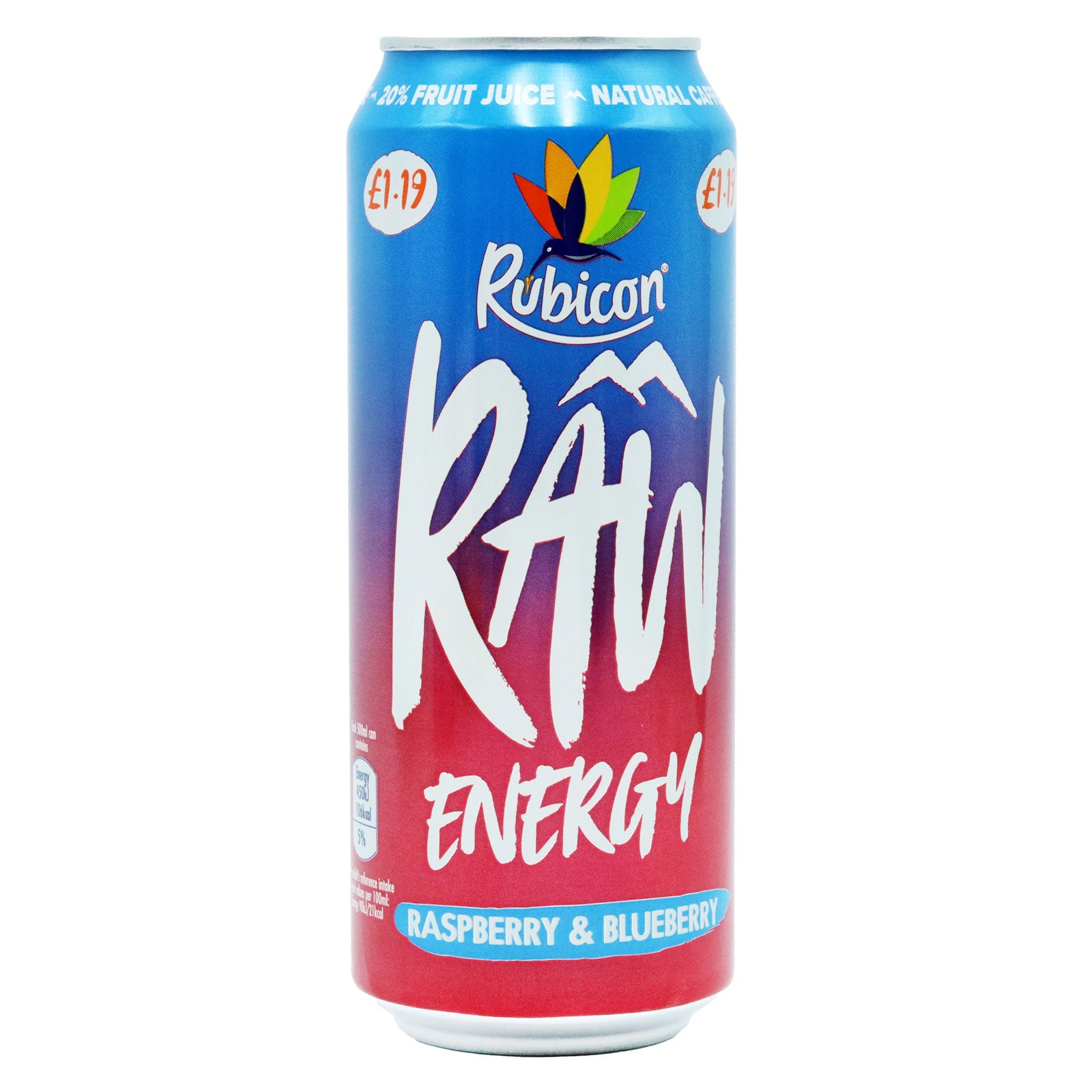 Rubicon Energy Raspberry & Blueberry 500ML
