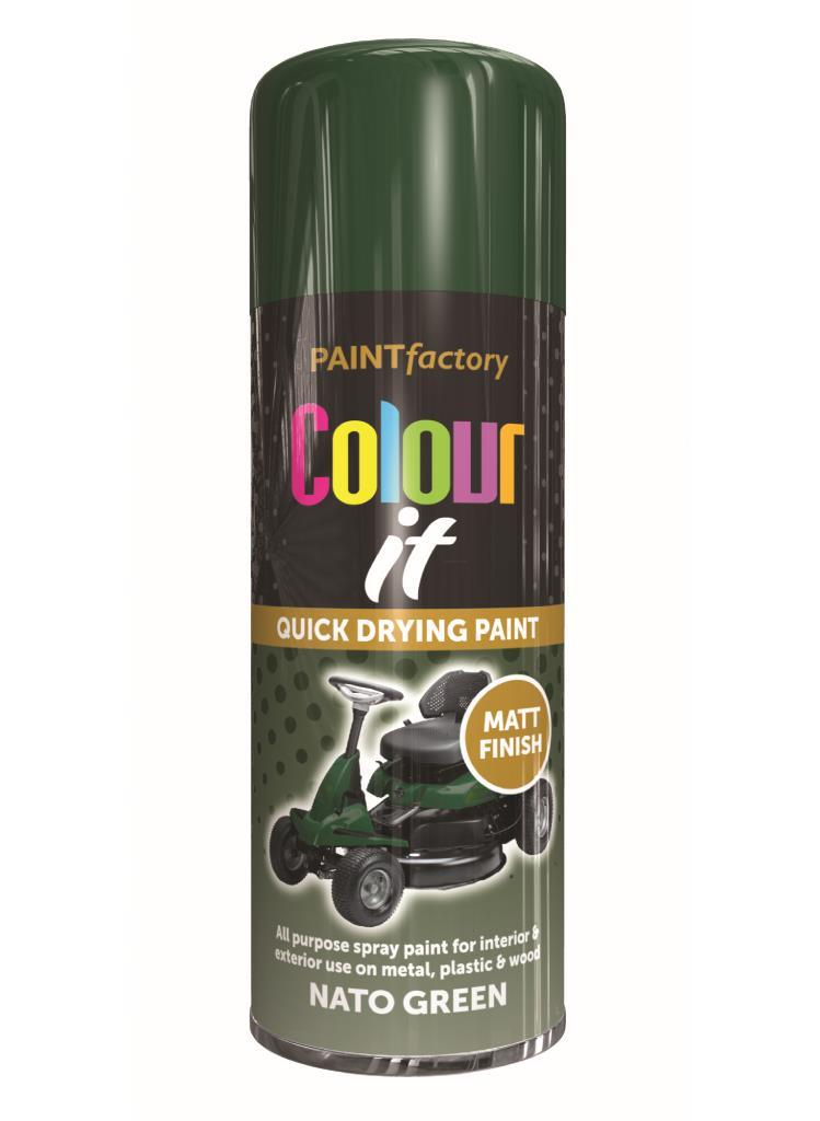 Paint Factory Colour it Quick Draying Paint Nato Green 250ml