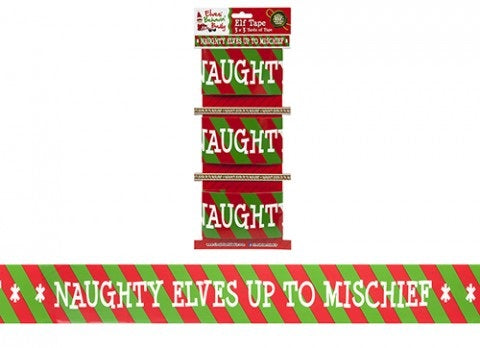 Christmas Elf Pack of 3 Elf Design Printed Tape 3 Yards x 8cm