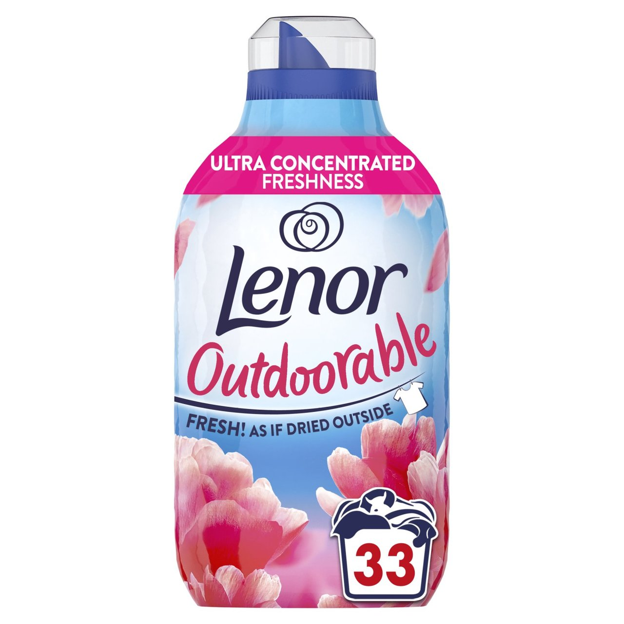 Lenor Outdoorable Fabric Conditioner Pink Blossom 33 Washes, 462ml