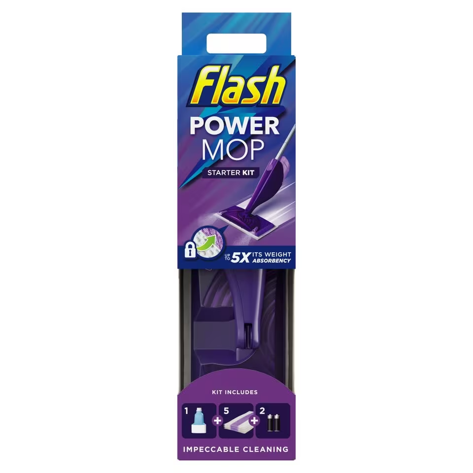Flash Power Mop Starter Kit & 5 Pads