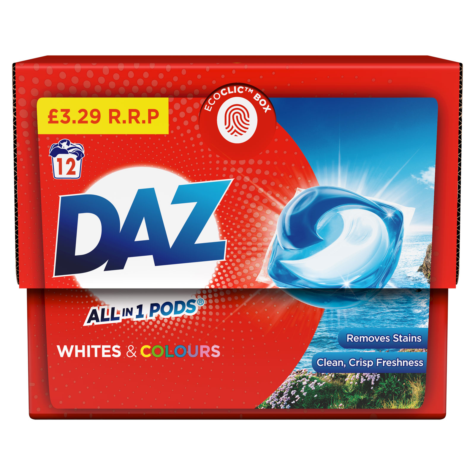 DAZ All-in-1 Pods Washing Liquid Capsules, 12 Washes