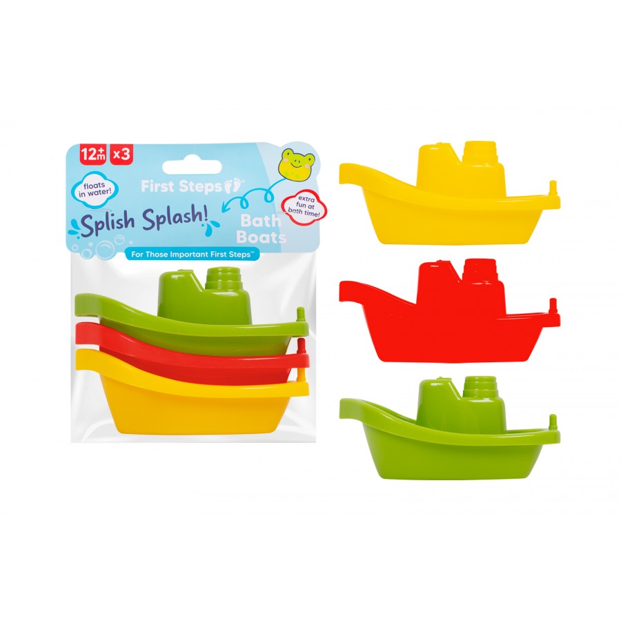 Splish Splash Bath Boat Pack of 3