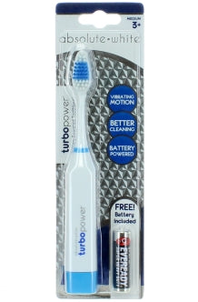 Absolute White Turbo Battery Powered Toothbrush