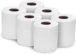 24 Superset Embossed 2 PLY White Centrefeed Paper Wiper Rolls Towels Perforated