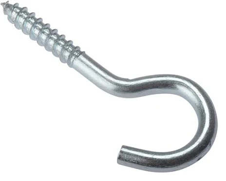 Value Pack 80mm x 12g Screw Hooks Zinc 3 Per Pack