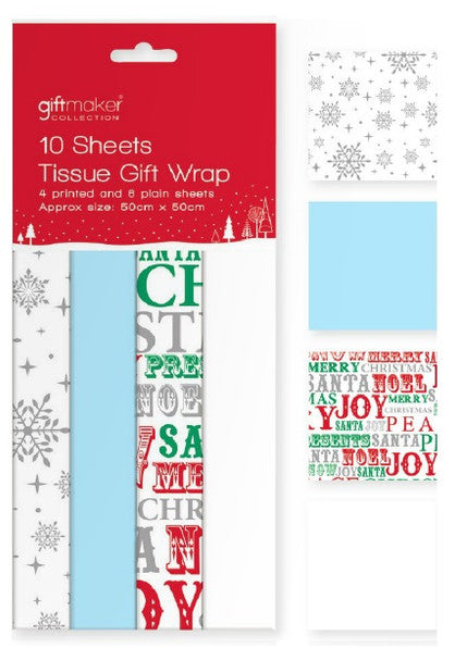 Gift Maker Collection 10 Sheet Snowflake Tissue Gift Wrap