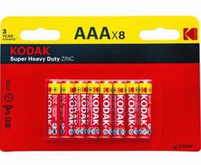 Kodak Batteries Zinc Aaa 8Pk