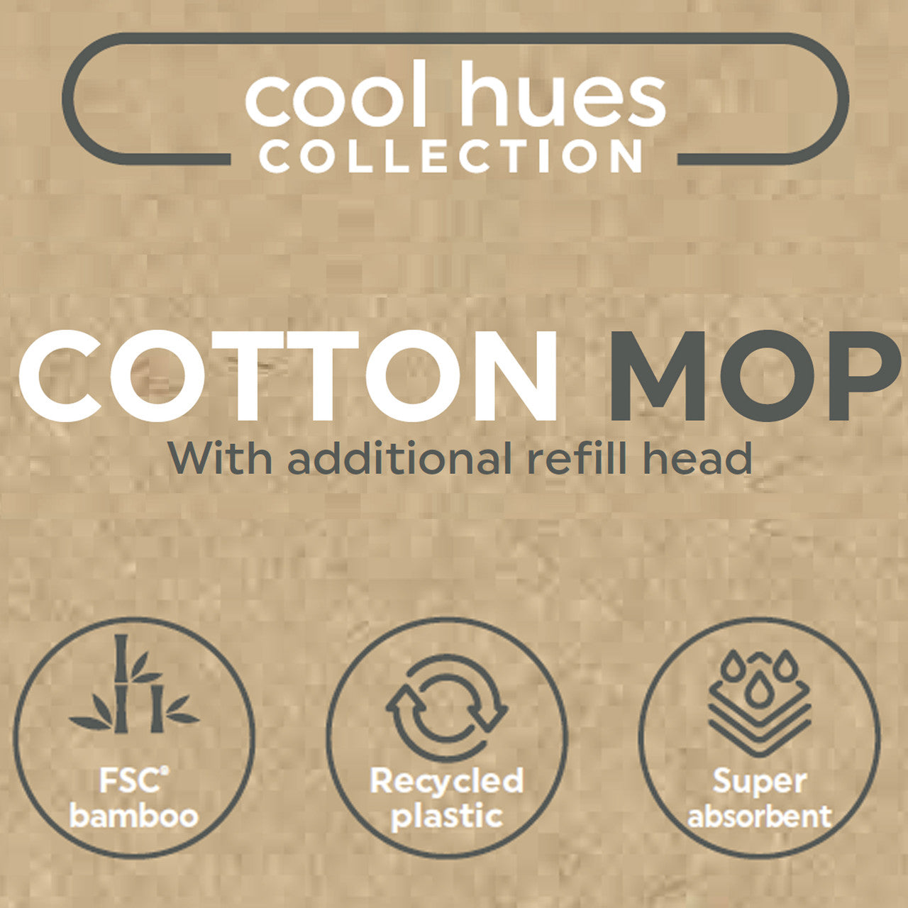 Salter Cool Hues Cotton Mop with additional Refill Head