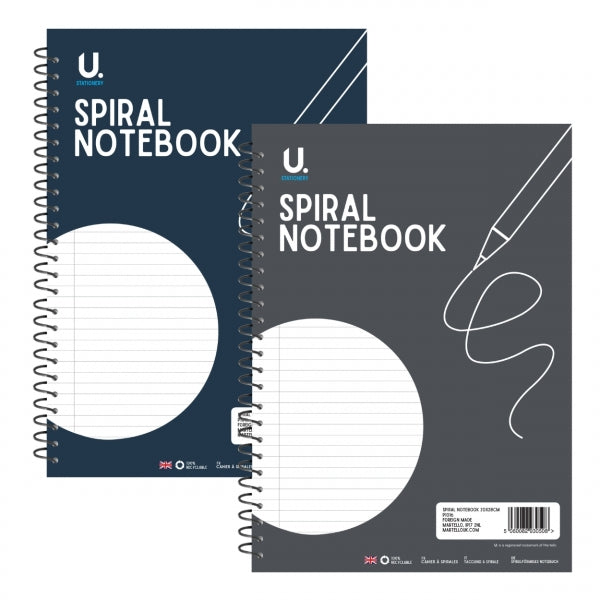 Spur Note Pad Spiral Notepad 20x28cm Asst