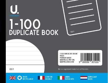 U.Copy 1-100 Duplicate Book Pocket Size