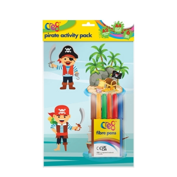 Cre8 Pirates Activity Pack with 6pk Fibre Pens