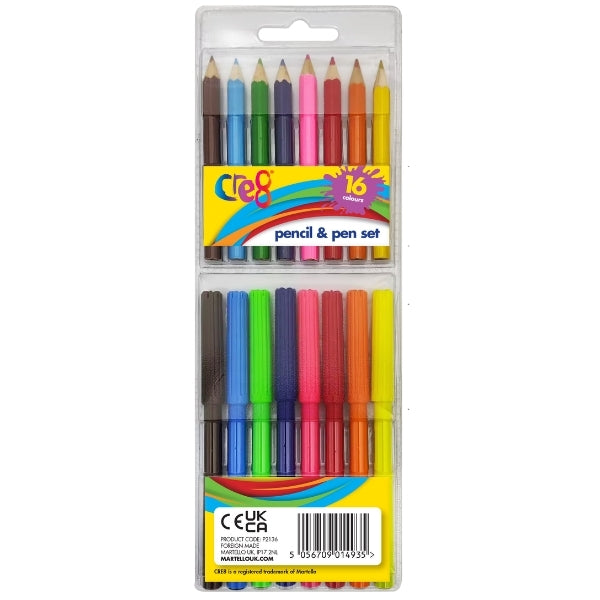 Cre8 16 Colour Piece Pencil & Pen Set