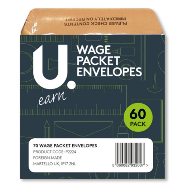 Wage Packet Envelopes 70 Pack